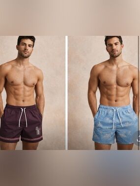 2 Abercrombie & Fitch Stretch Swim Shorts Men’s XL Bundle